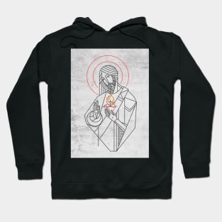 Illustration of Jesus Christ Sacred Heart Hoodie